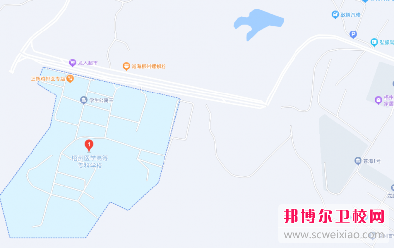 梧州醫學高等專科學校地址在哪里，哪個地區，哪個城市?
